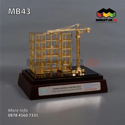 Souvenir Miniatur Struktur Bangunan Gedung Crane